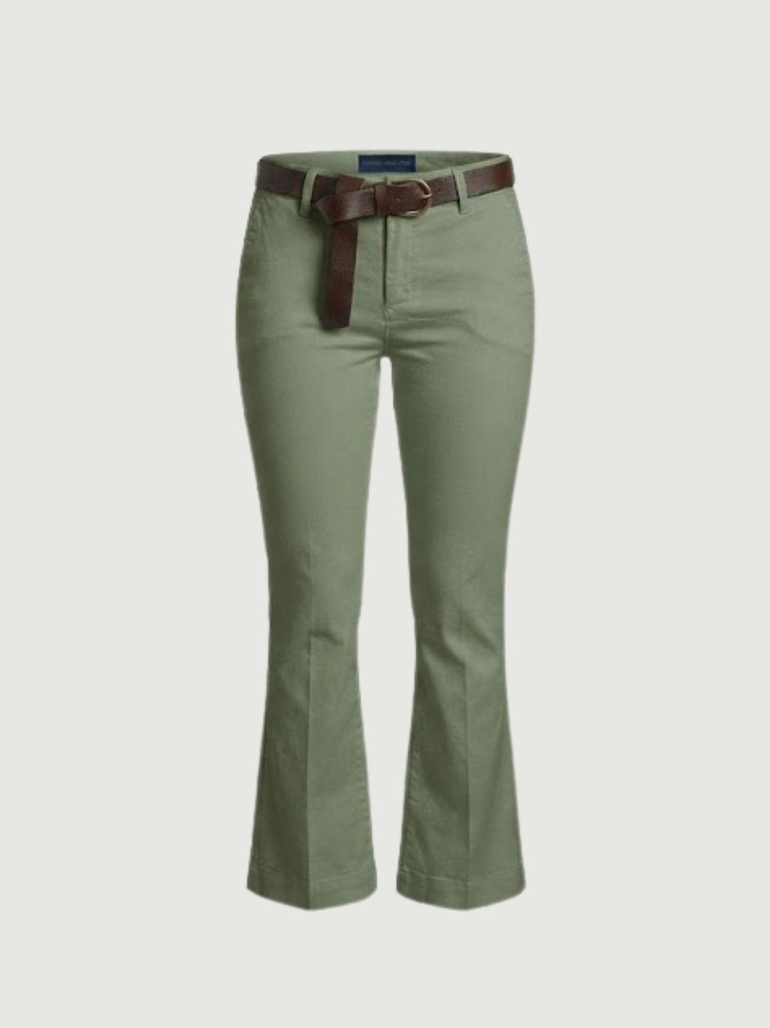 Pantalone a trombetta in cotone verde 824MA SALVIA ANDREA MORANDO 