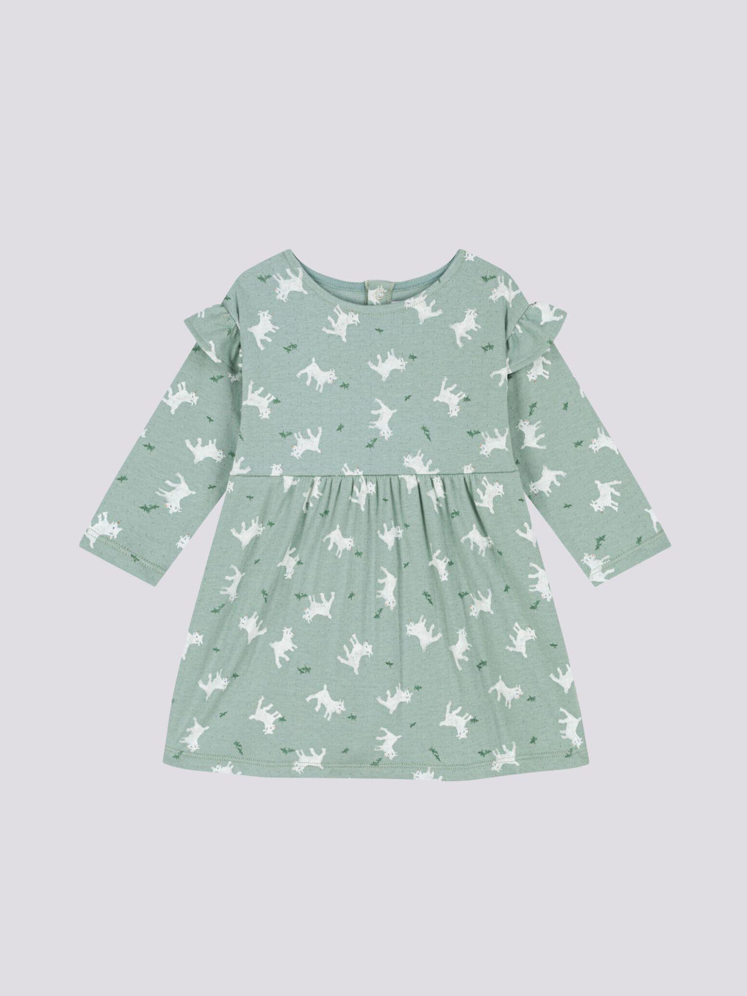 ABITO IN TUBIQUE CON MANICHE LUNGHE E STAMPA A090K 01 PETIT BATEAU 