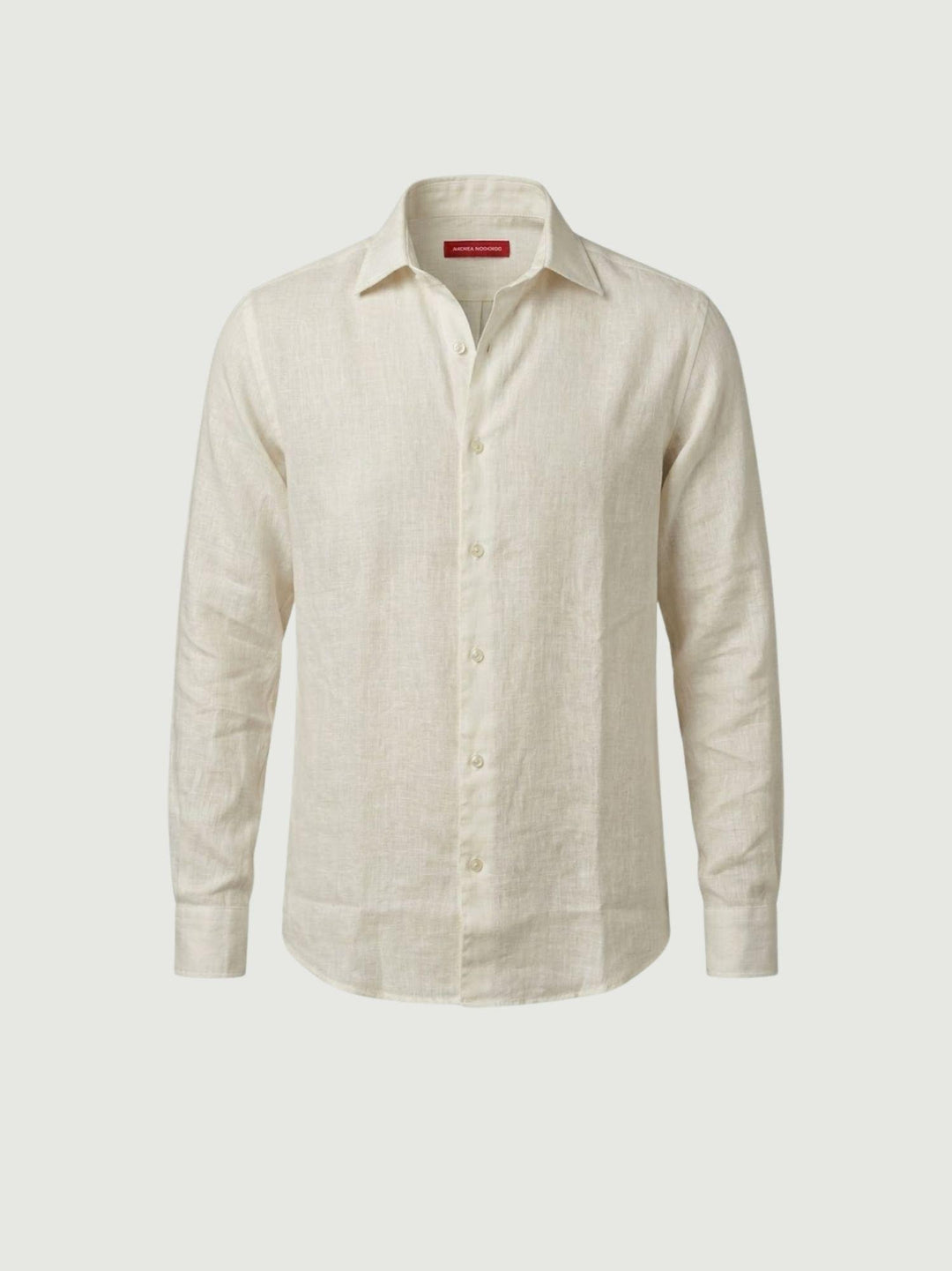 camicia in lino color bianco naturale 9432900 100 ANDREA MORANDO 