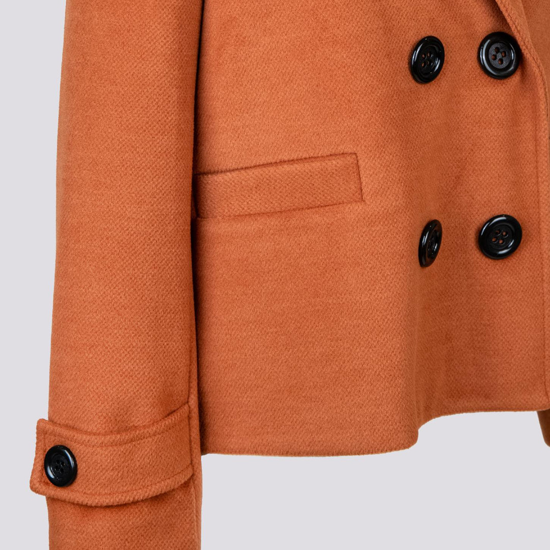 PEACOAT DOPPIOPETTO OVERSIZE MATTONE G4 BRUCIATO ANDREA MORANDO 