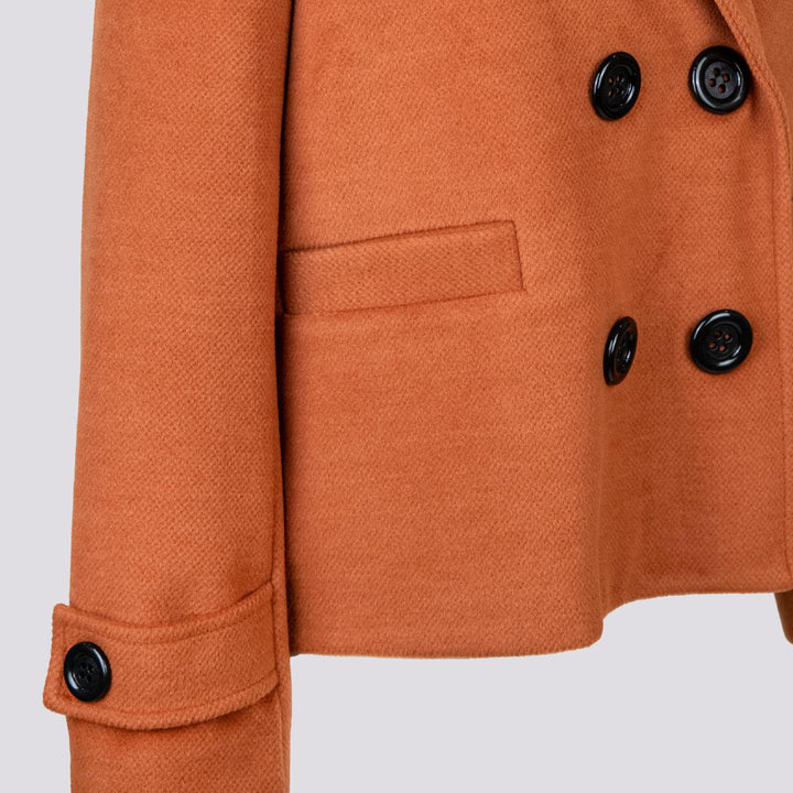 PEACOAT DOPPIOPETTO OVERSIZE MATTONE G4 BRUCIATO ANDREA MORANDO 