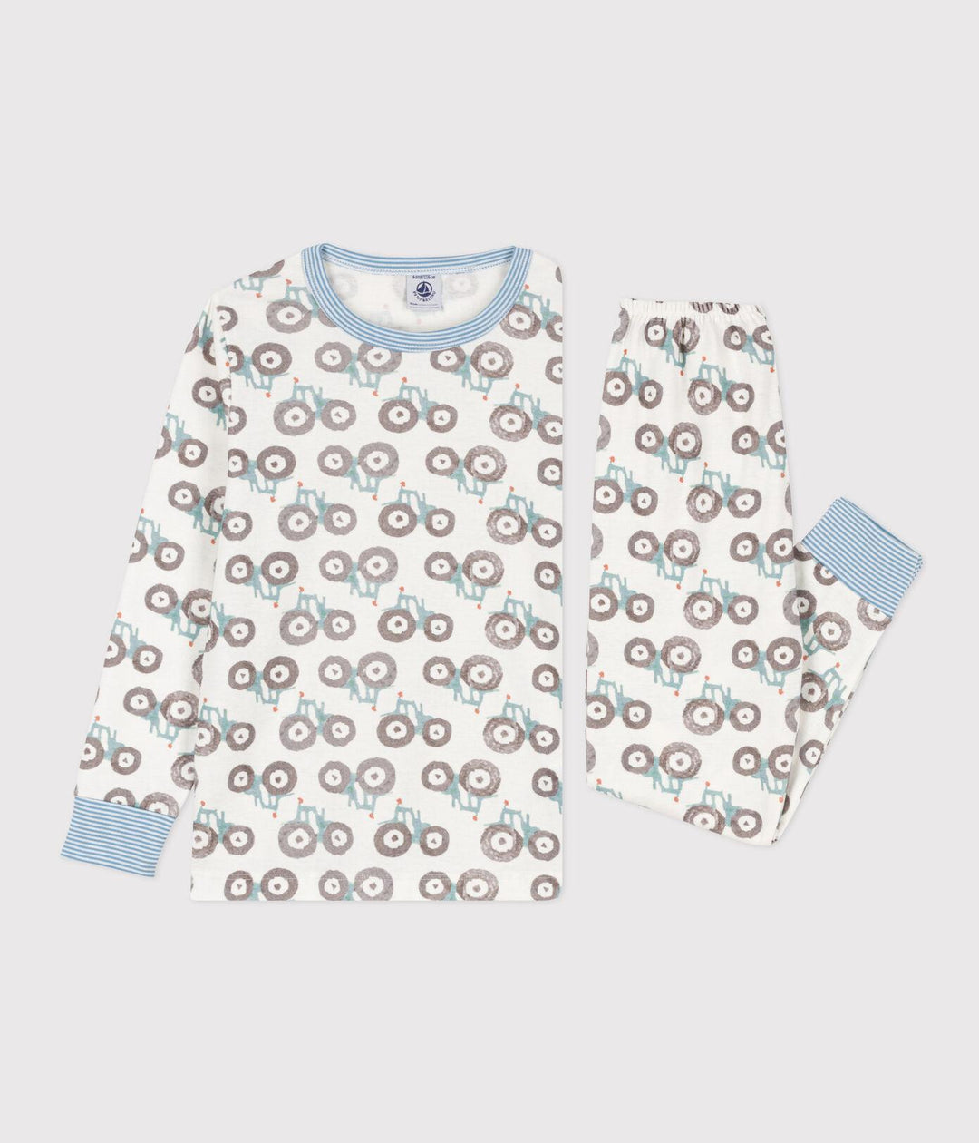 PIGIAMA TRATTORE BAMBINO UNISEX IN COTONE A0827 01 PETIT BATEAU 