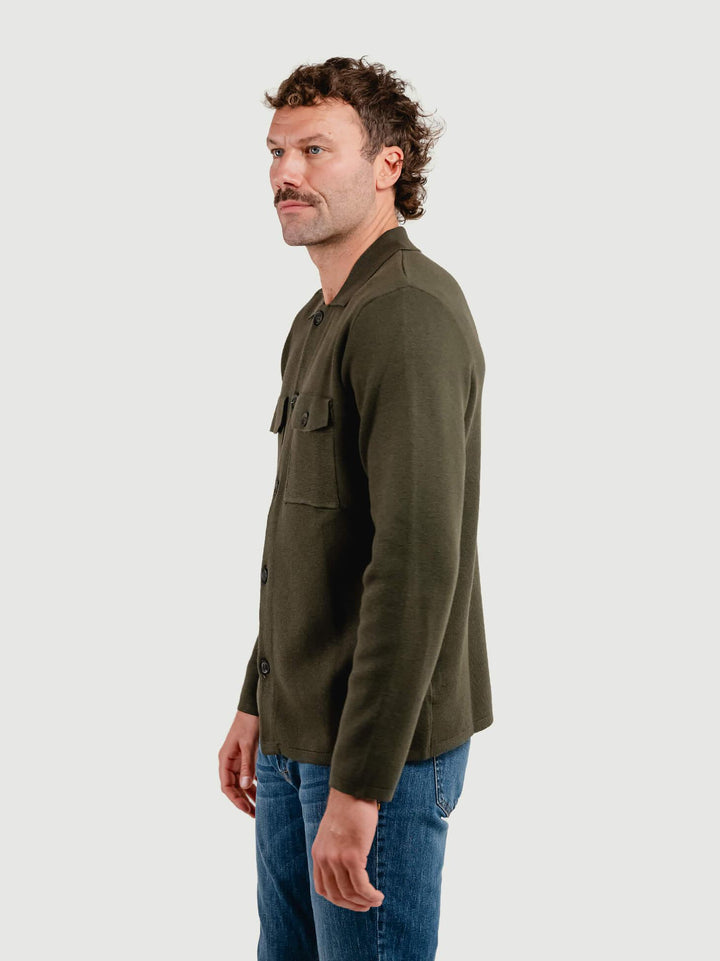 OVERSHIRT IN MISTO LANA VERDE BOSCO 4060225 327 ANDREA MORANDO 