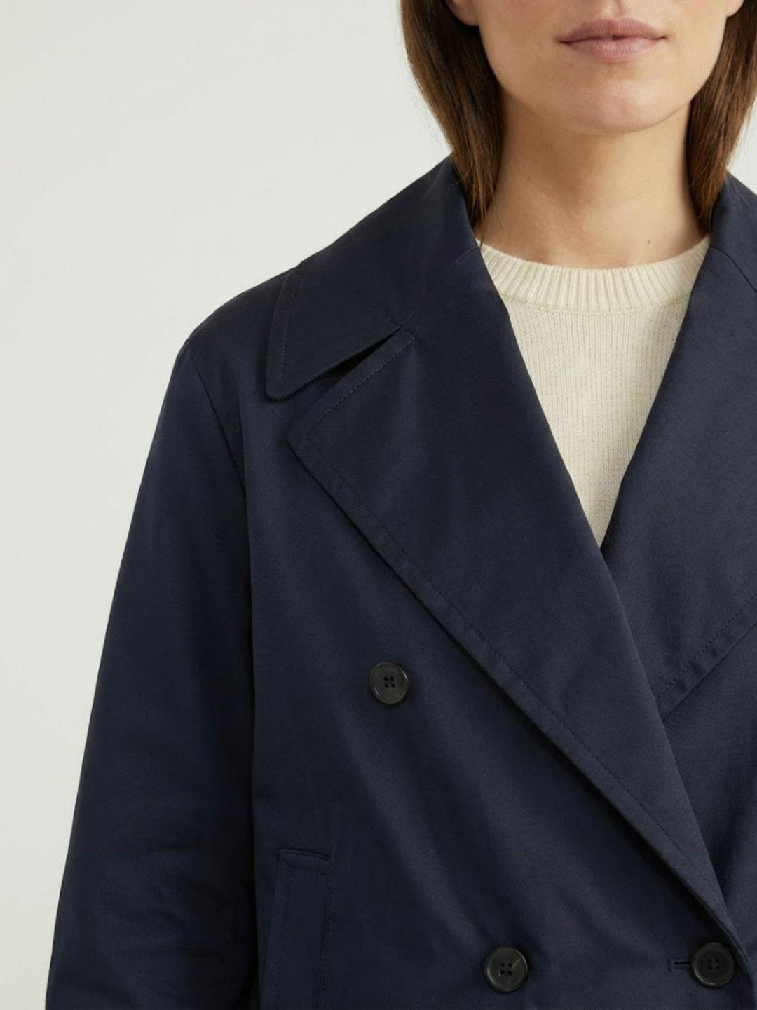 Peacoat corto doppiopetto navy 4595 2258 ANDREA MORANDO 