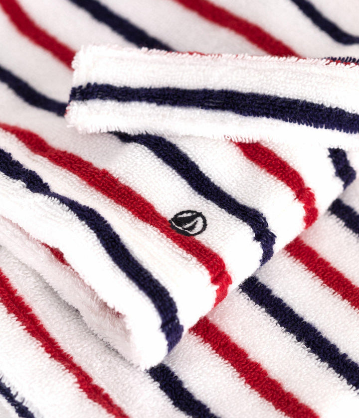 Accappatoio in spugna a righe A0DS5 83 PETIT BATEAU 