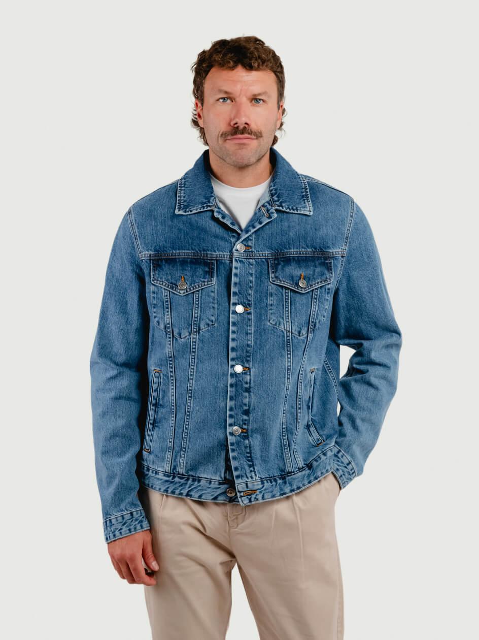 Giacca di jeans lavaggio medio U909BLKC DSW ANDREA MORANDO 