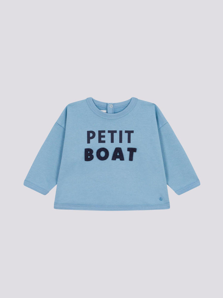 FELPA PETIT BOAT AZZURRA<BR/><BR/> A08PU 05 PETIT BATEAU 