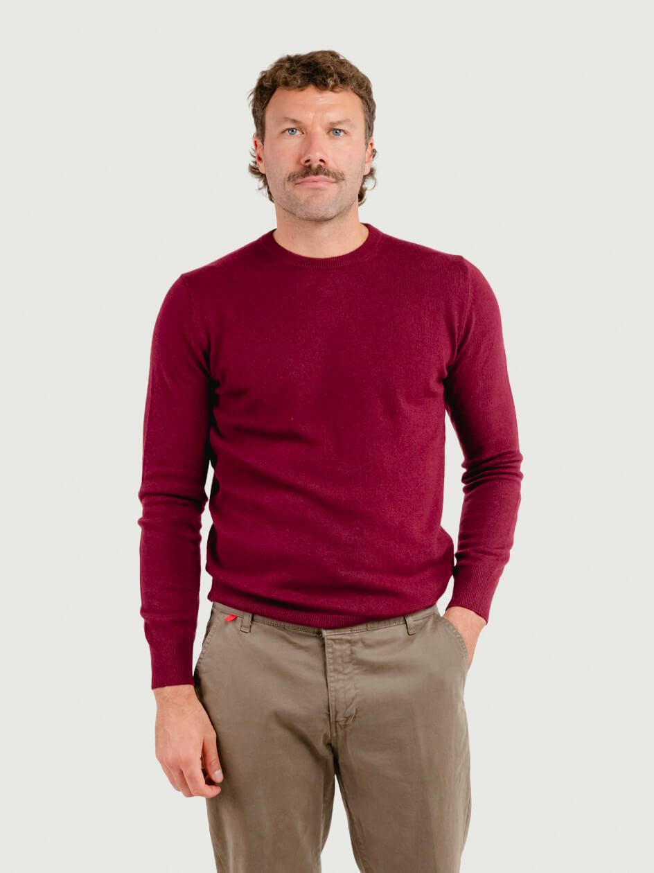 GIROCOLLO MISTO CASHMERE BURGUNDY 3060900 702 ANDREA MORANDO 