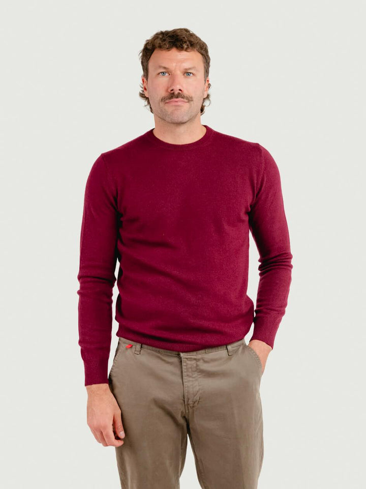 GIROCOLLO MISTO CASHMERE BURGUNDY 3060900 702 ANDREA MORANDO 