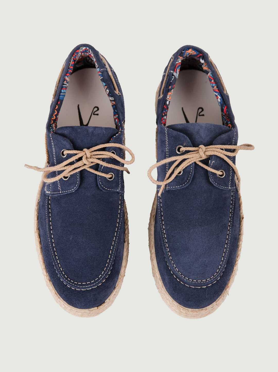 MOCASSINO DA BARCA BLU CON SUOLA IN CORDA