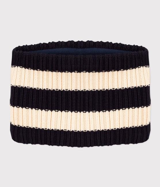 Snood lavorato a maglia con fodera in pile a righe A0B1C 03 PETIT BATEAU 