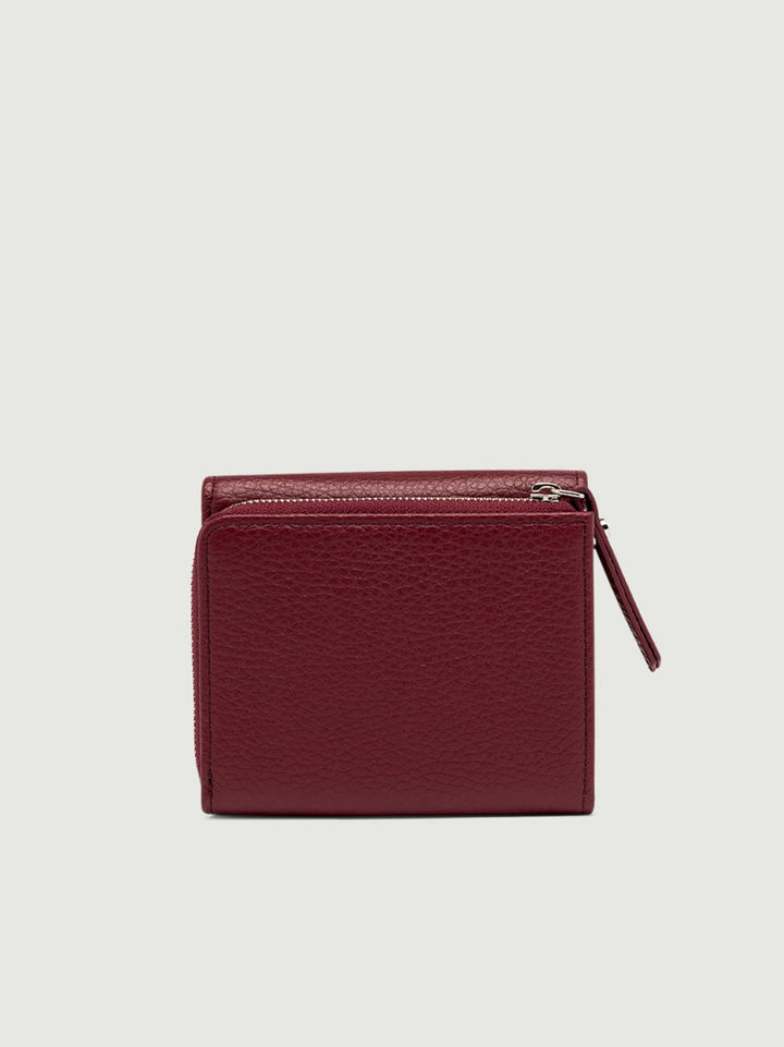 Mini portafoglio in pelle martellata bordeaux 5080 GRN 6731 GIANNI CHIARINI 