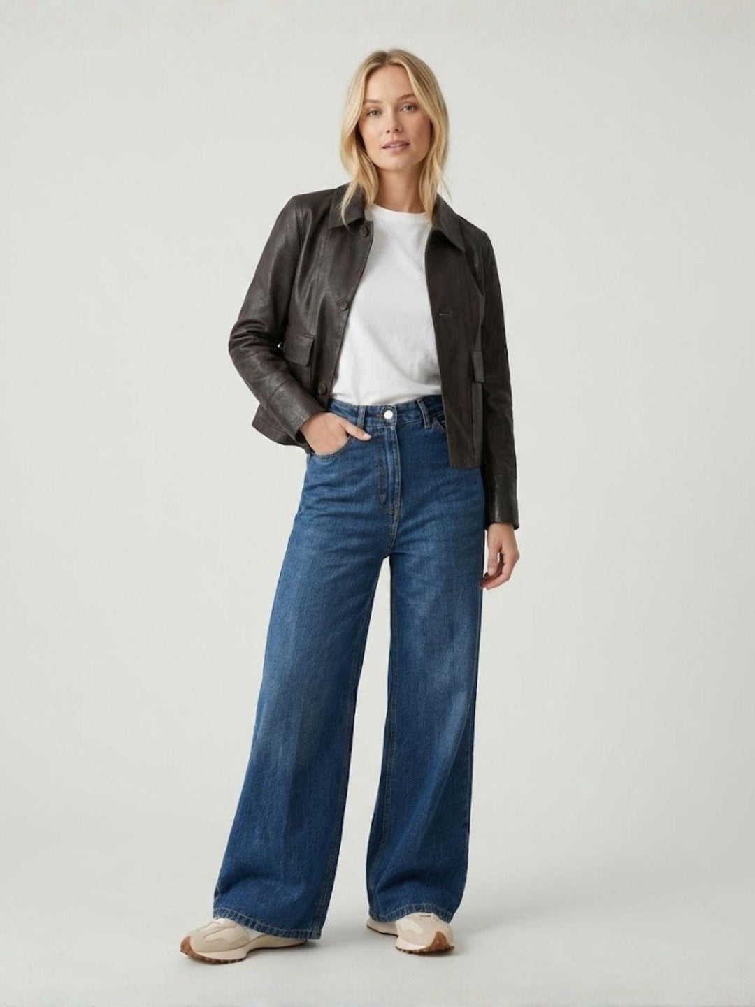 Jeans extra wide leg lavaggio scuro 80975KCEY DISEL ANDREA MORANDO 
