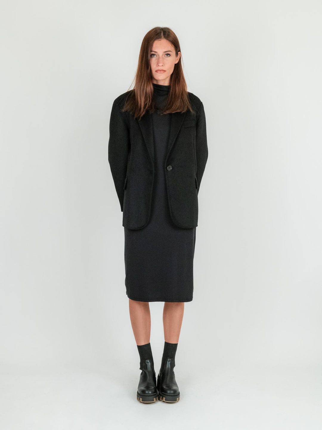 BLAZER MONOPETTO NERO KIM NERO ANDREA MORANDO 