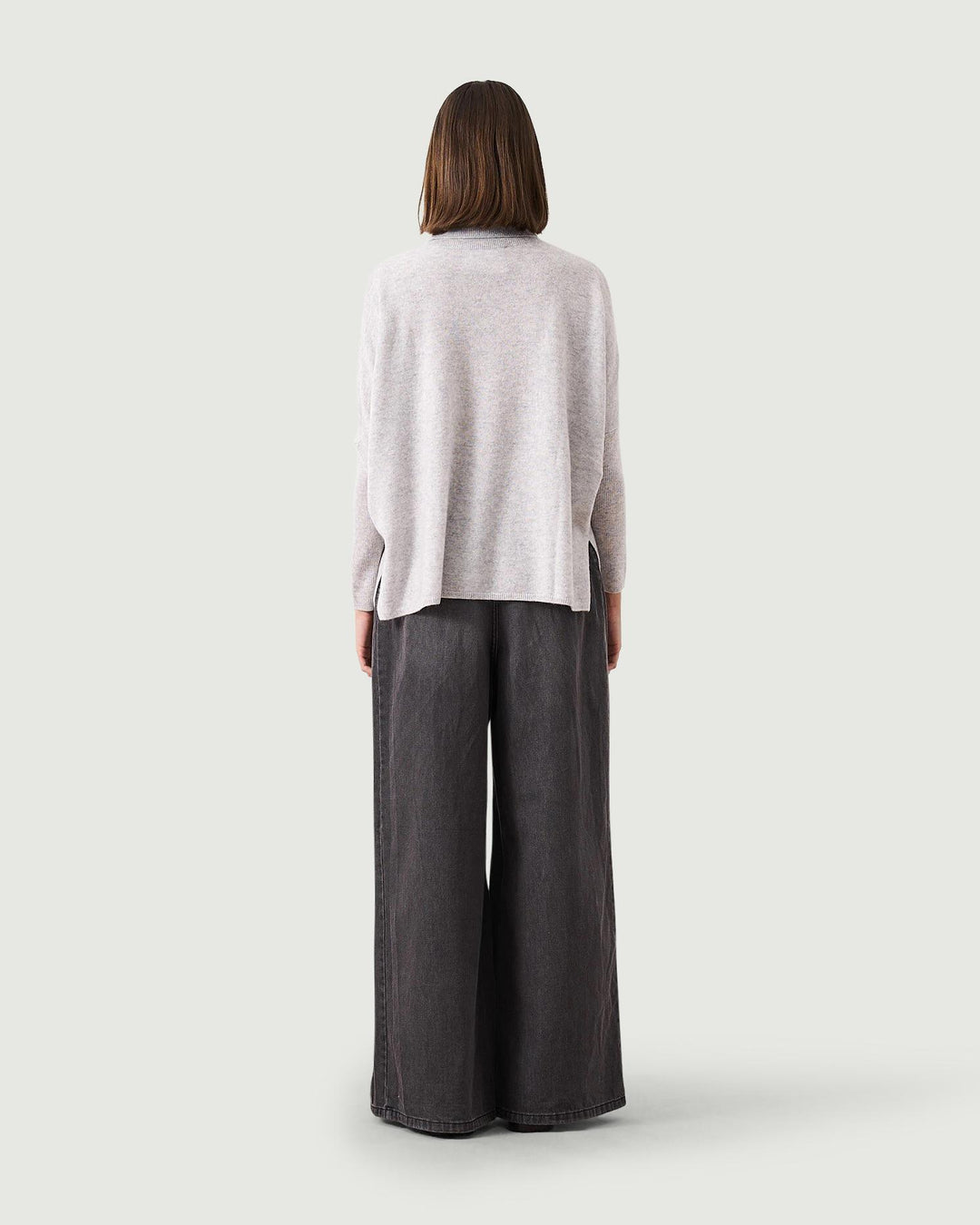 DOLCEVITA CLARA IN CASHMERE ECO-FRIENDLY GRIGIO CHIARO CLARA LIGHT GREY ABSOLUT CASHMERE 