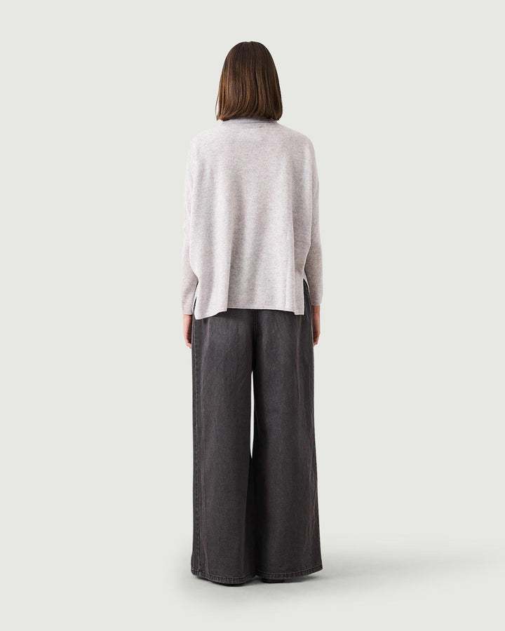 DOLCEVITA CLARA IN CASHMERE ECO-FRIENDLY GRIGIO CHIARO CLARA LIGHT GREY ABSOLUT CASHMERE 