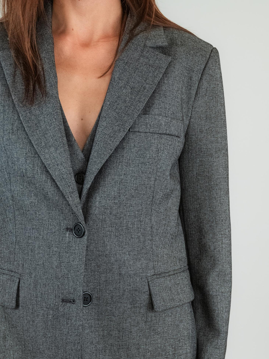 BLAZER MONOPETTO GRIGIO JAOIEI NERO ANDREA MORANDO 