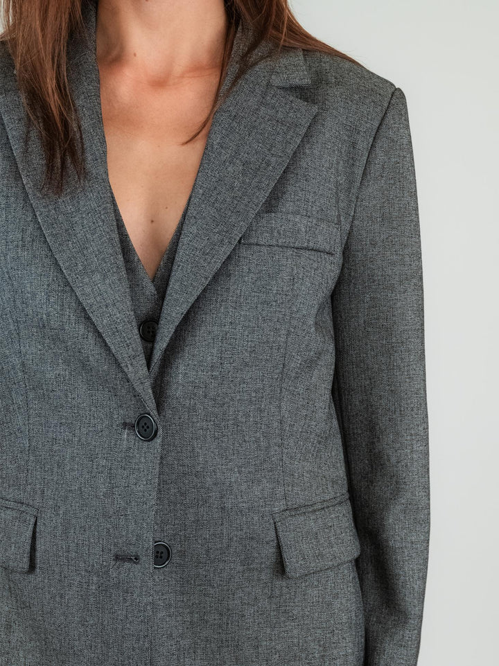 BLAZER MONOPETTO GRIGIO JAOIEI NERO ANDREA MORANDO 