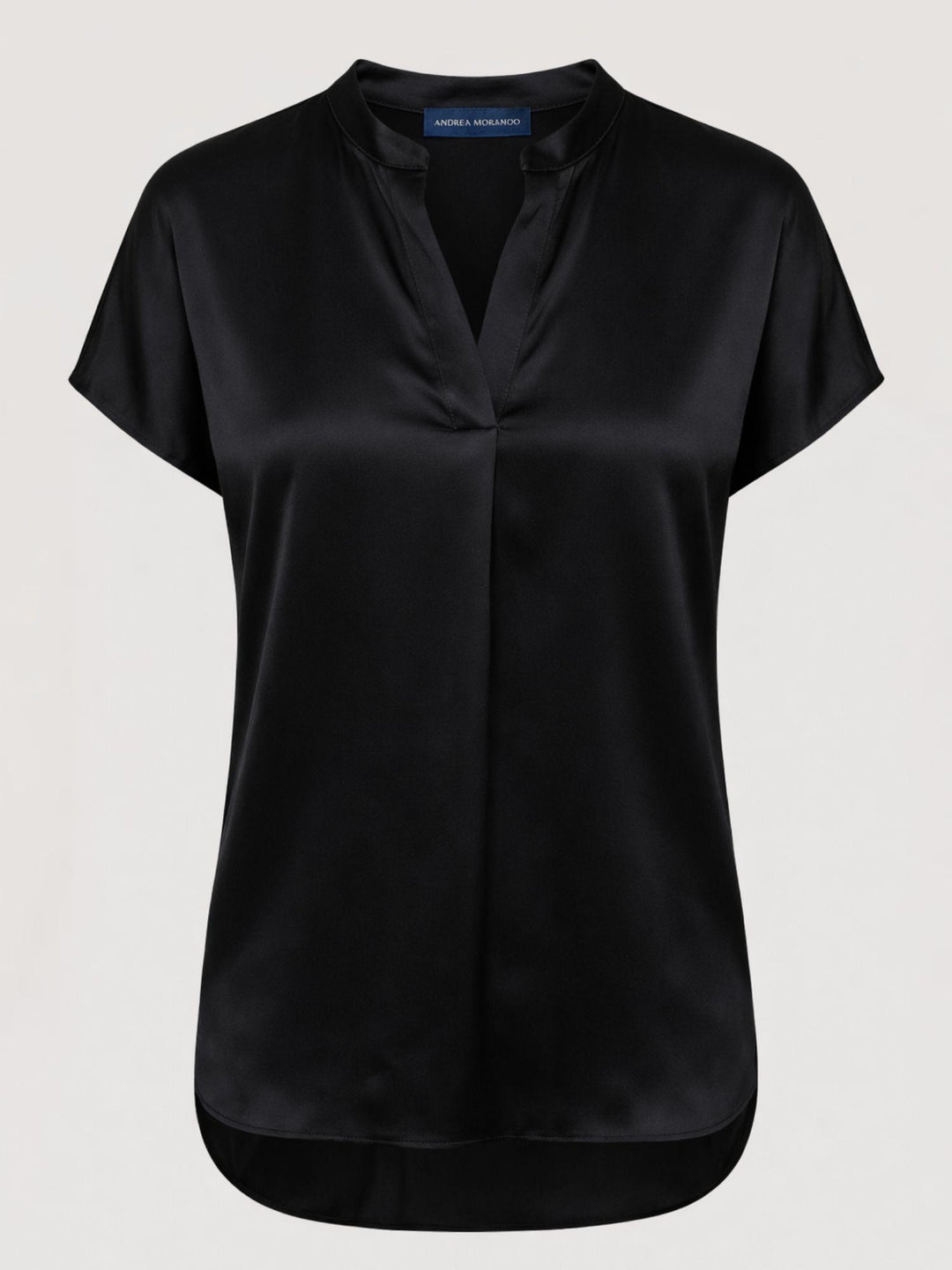 Blusa in raso nera M9237 NERO ANDREA MORANDO 