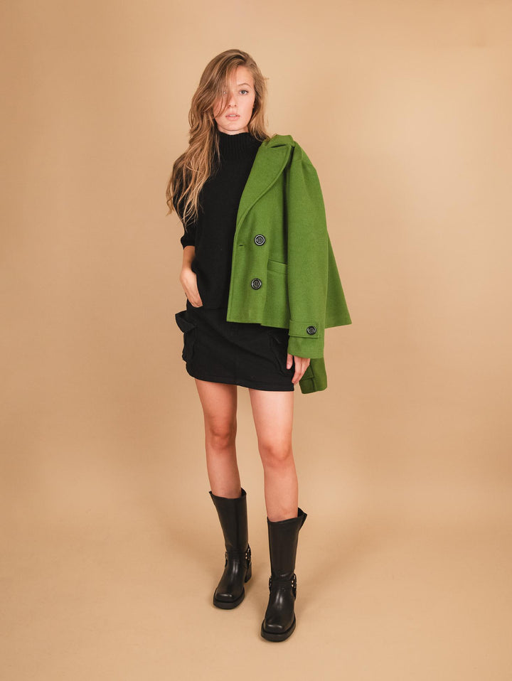 PEACOAT DOPPIOPETTO OVERSIZE VERDE G4 VERDE ANDREA MORANDO 