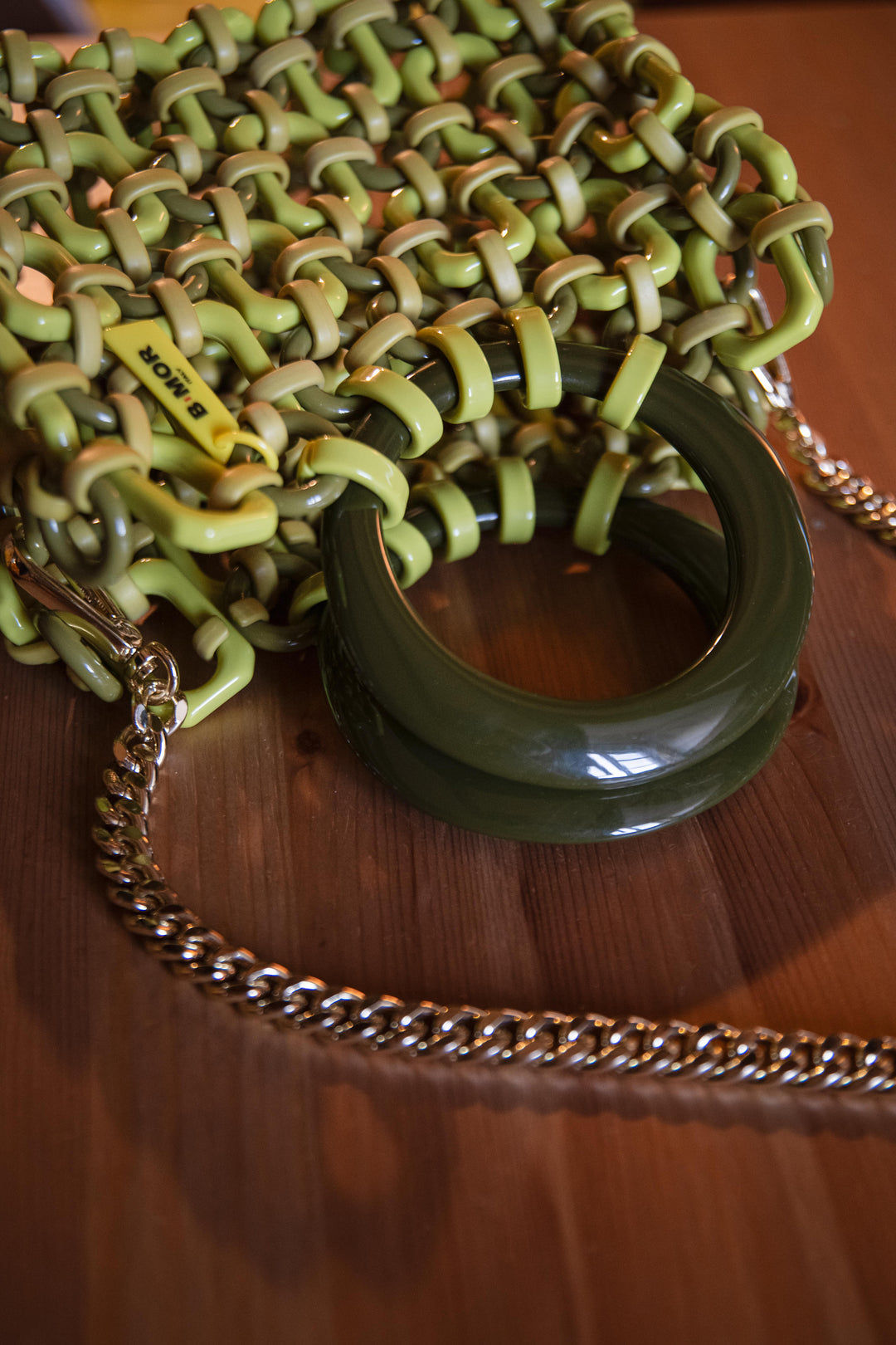 BORSA CON MANICI IN RESINA MULTICOLOR LIME "DOLL" DOLL LIME BIMOR 