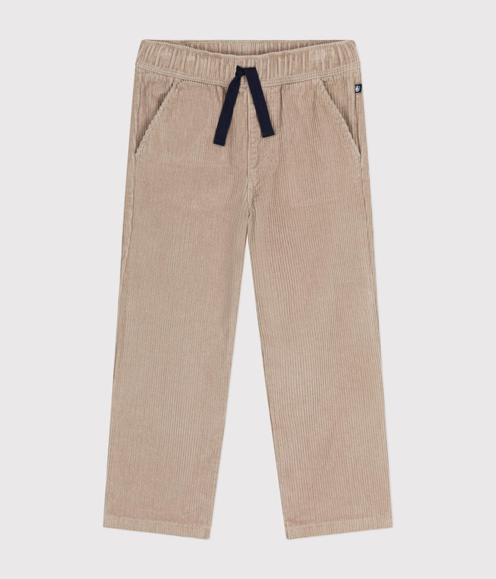 Pantaloni dritti in velluto beige A0BAR 02 PETIT BATEAU 