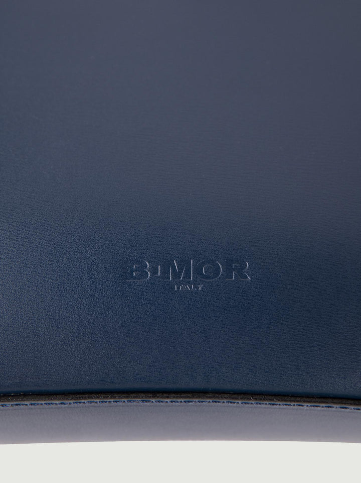 BORSA A SPALLA SEVENTY IN PELLE BLU SEVENTY BLU BIMOR 