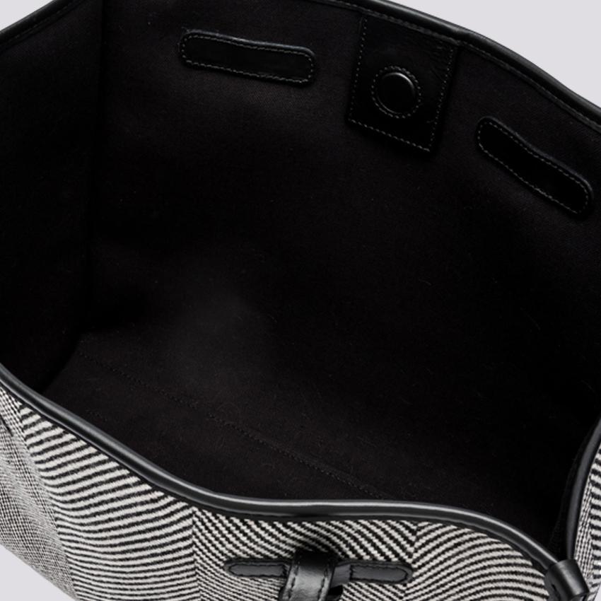 Shopping Marcella in tessuto spiga nero bianco BS 6850/23AI SPIGA 11647 GIANNI CHIARINI 