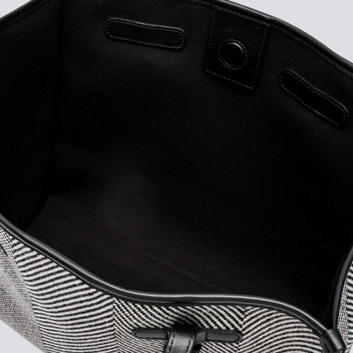 Shopping Marcella in tessuto spiga nero bianco BS 6850/23AI SPIGA 11647 GIANNI CHIARINI 