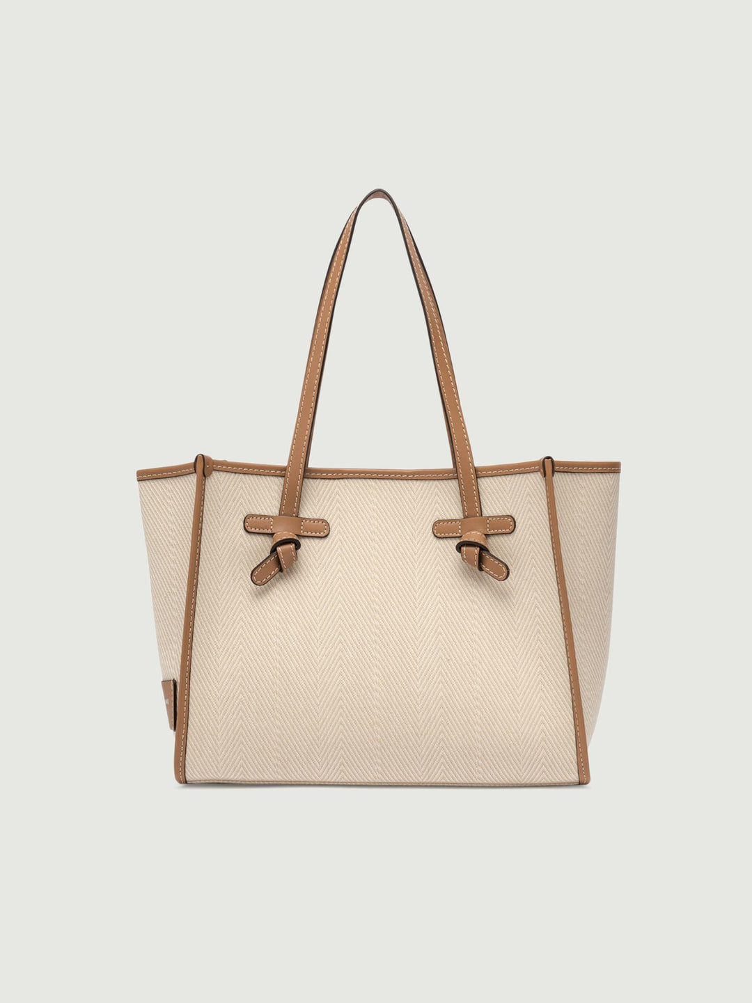 BORSA SHOPPING MARCELLA IN TESSUTO SPIGATO BEIGE BS 6849/24PE WNDCHEV 13 GIANNI CHIARINI 