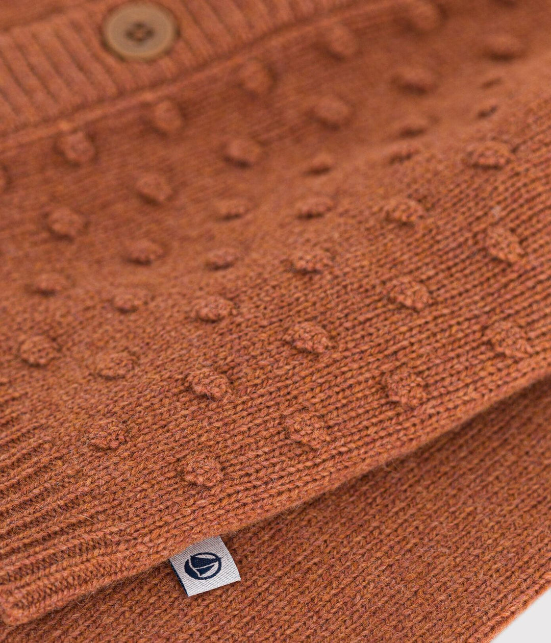 CARDIGAN IN TRICOT DI LANA E COTONE BEBÈ A08AC 02 PETIT BATEAU 