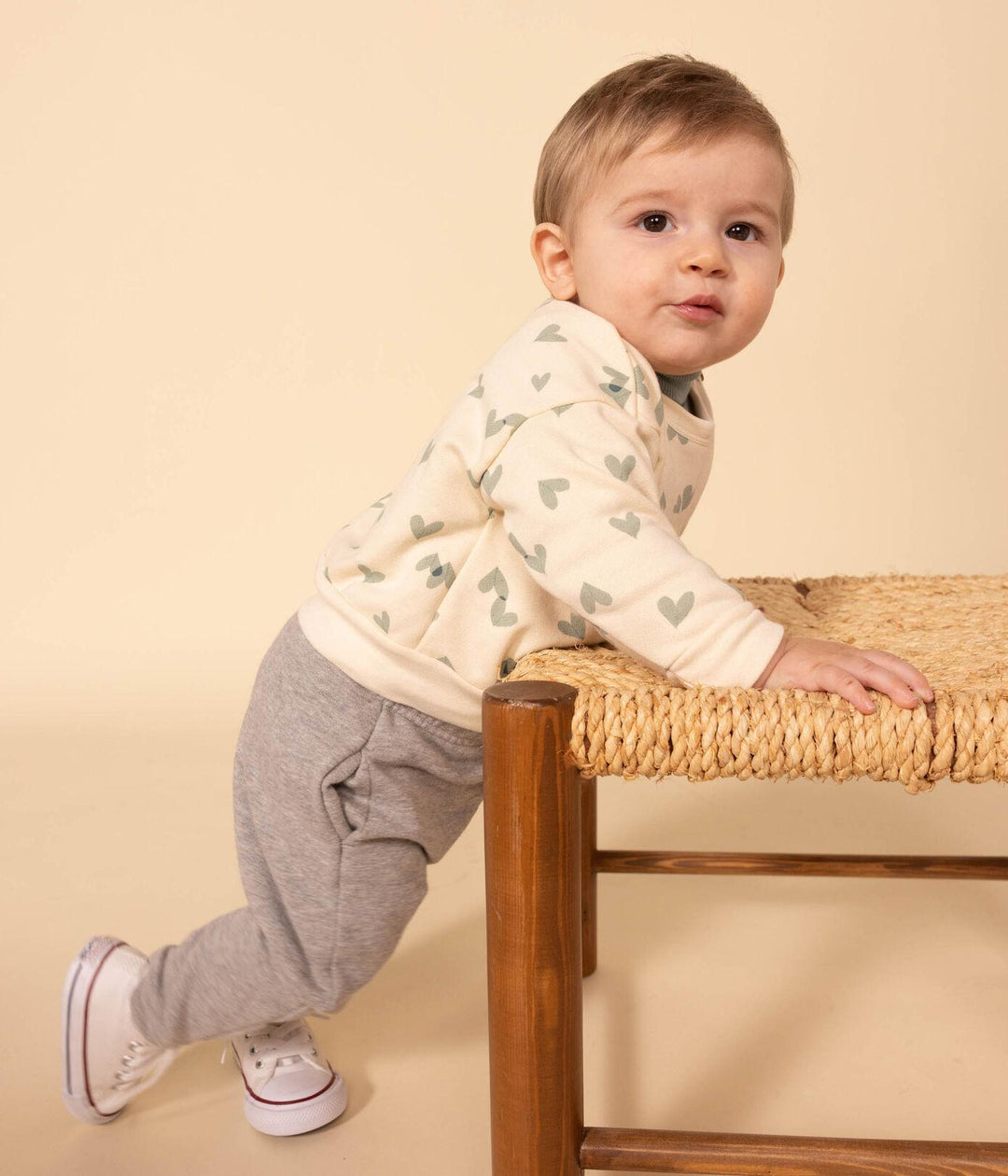 FELPA BEBÈ IN TESSUTO FELPATO CON STAMPA A08G4 02 PETIT BATEAU 