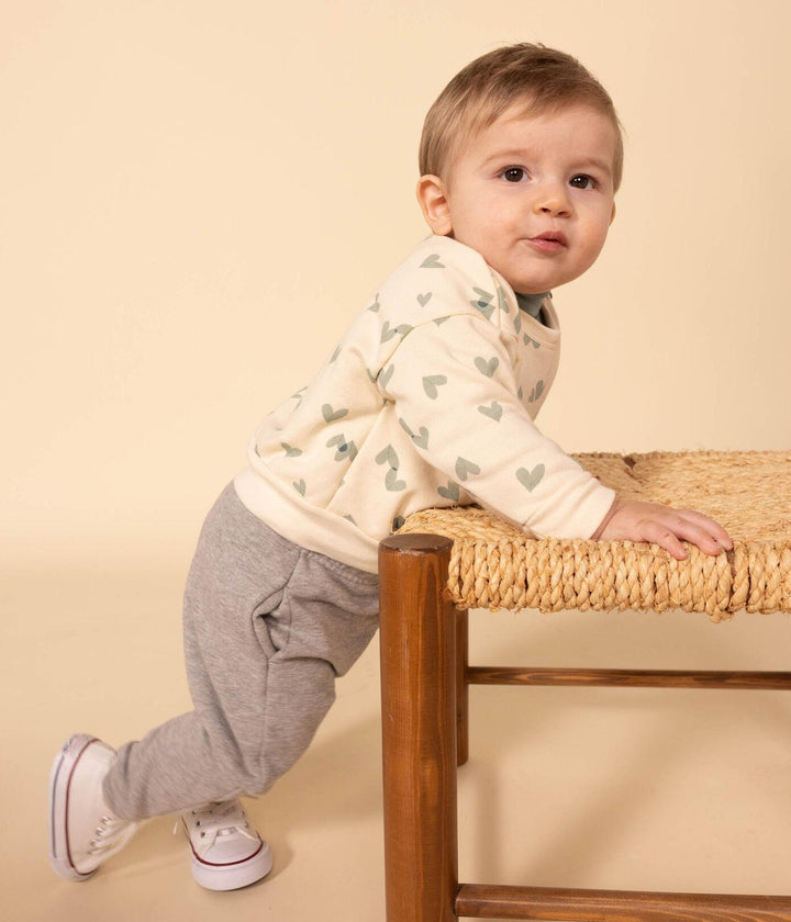 FELPA BEBÈ IN TESSUTO FELPATO CON STAMPA A08G4 02 PETIT BATEAU 