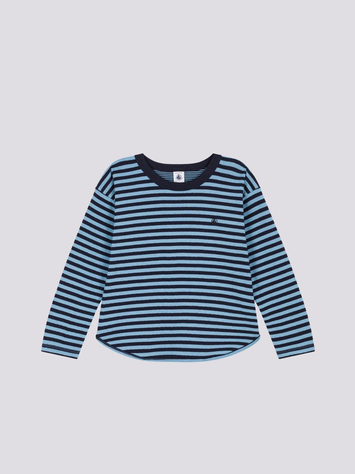T-SHIRT MANICHE LUNGHE IN TUBIQUE BAMBINO A080Y 02 PETIT BATEAU 