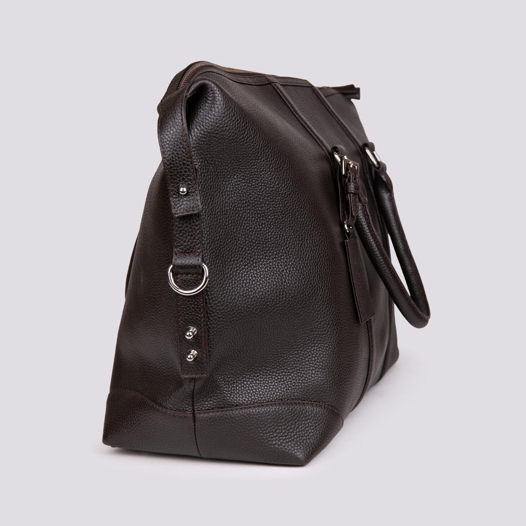 BORSONE DA VIAGGIO IN PELLE MARTELLATA MARRONE ATLA 06 JACK LEATHER 