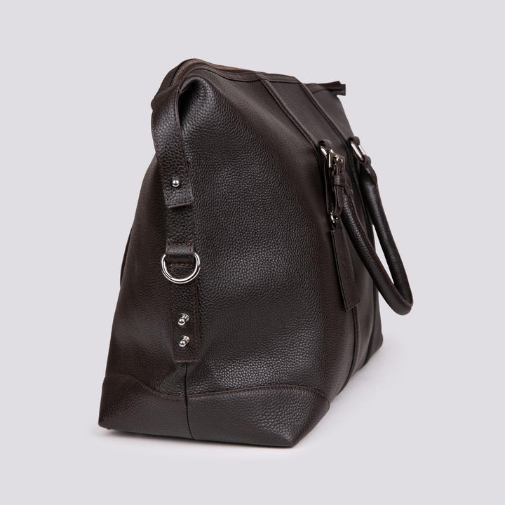 BORSONE DA VIAGGIO IN PELLE MARTELLATA MARRONE ATLA 06 JACK LEATHER 