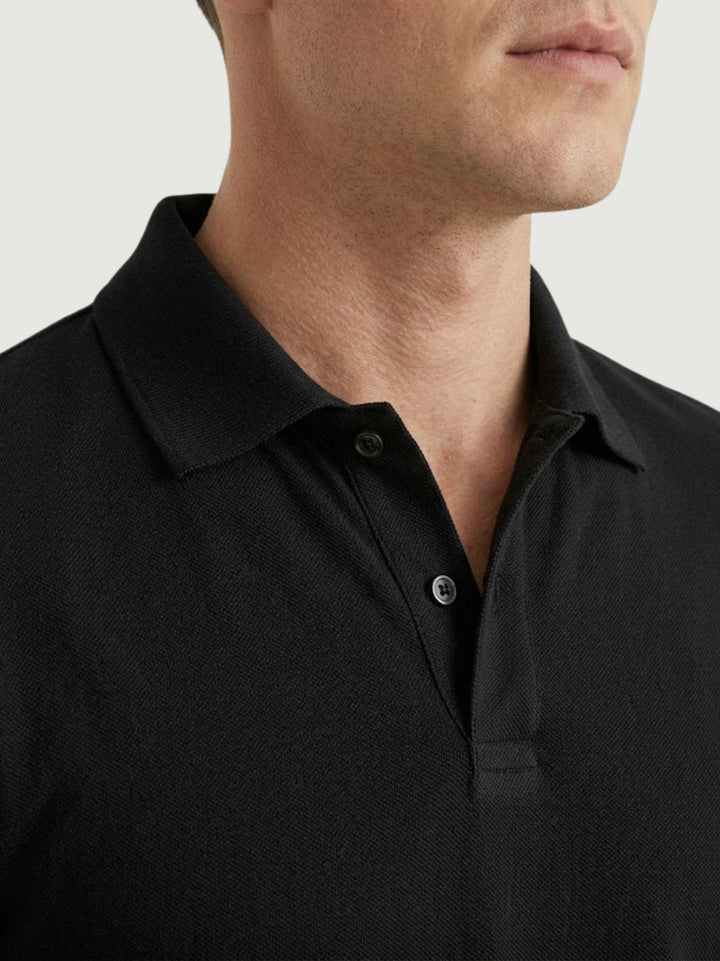 Polo classica in cotone fine nero 5985426 900 ANDREA MORANDO 