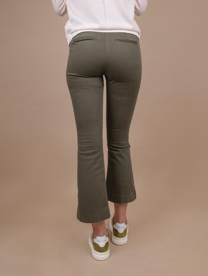 PANTALONE A TROMBETTA VERDE MILITARE 824JA A403 ANDREA MORANDO 