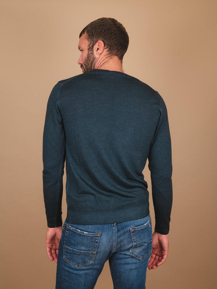 GIROCOLLO VERDE BOTTIGLIA IN LANA MERINO 002 45 FIESOLI DANIELE 