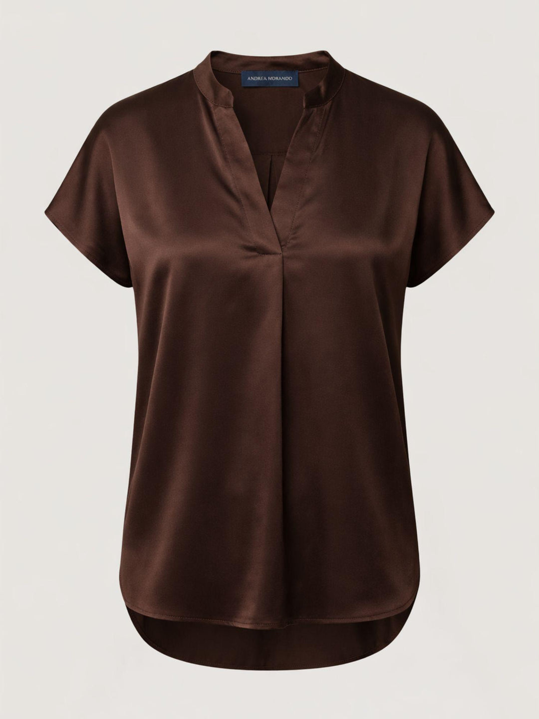 Blusa in raso marrone M9237 MARRONE ANDREA MORANDO 