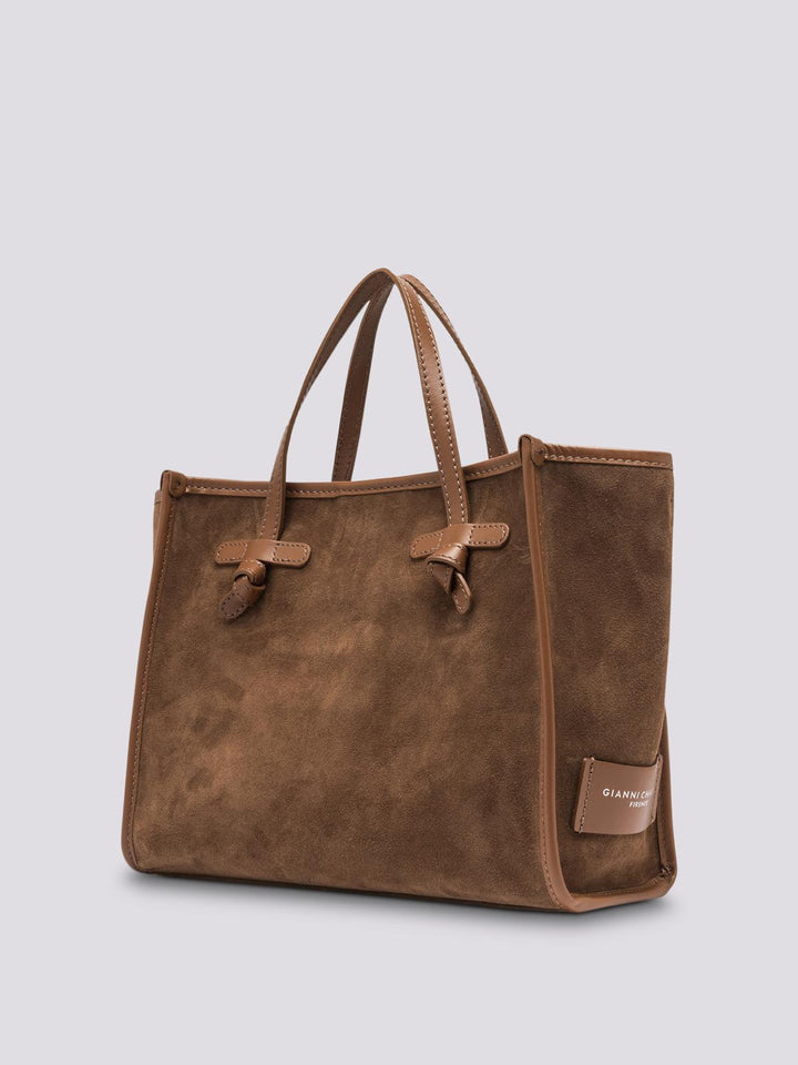 TOTE MISS MARCELLA 32 in camoscio cognac BS 9752 CM-PL 099 GIANNI CHIARINI 