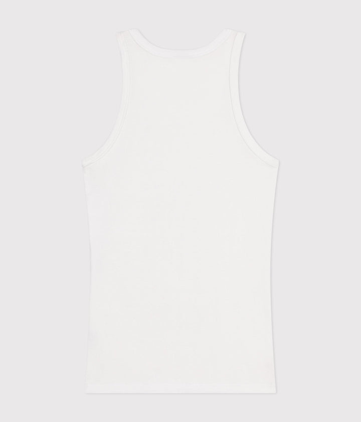 CANOTTA BIANCA  ICONICA IN COTONE DONNA A0AKH 01 PETIT BATEAU 