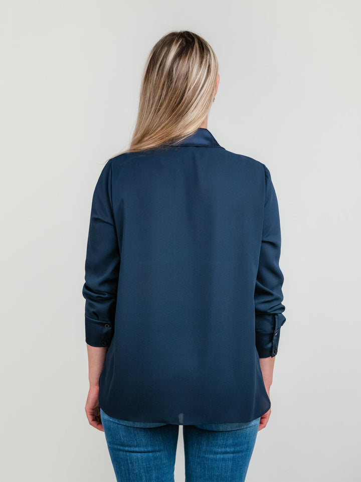 CAMICIA VELATA BLU C4672 BLU ANDREA MORANDO 