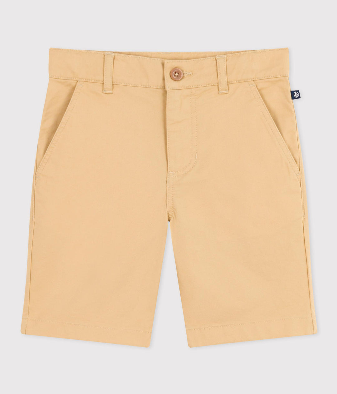 BERMUDA BAMBINO IN TELA BEIGE DI COTONE