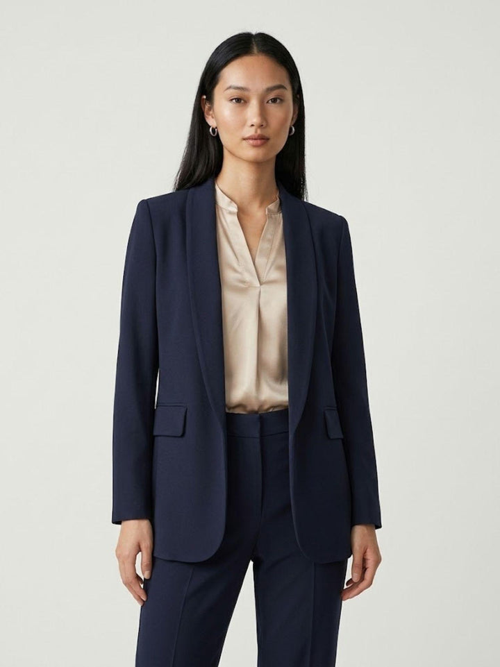 Blazer sciallato navy 1437 847 ANDREA MORANDO 