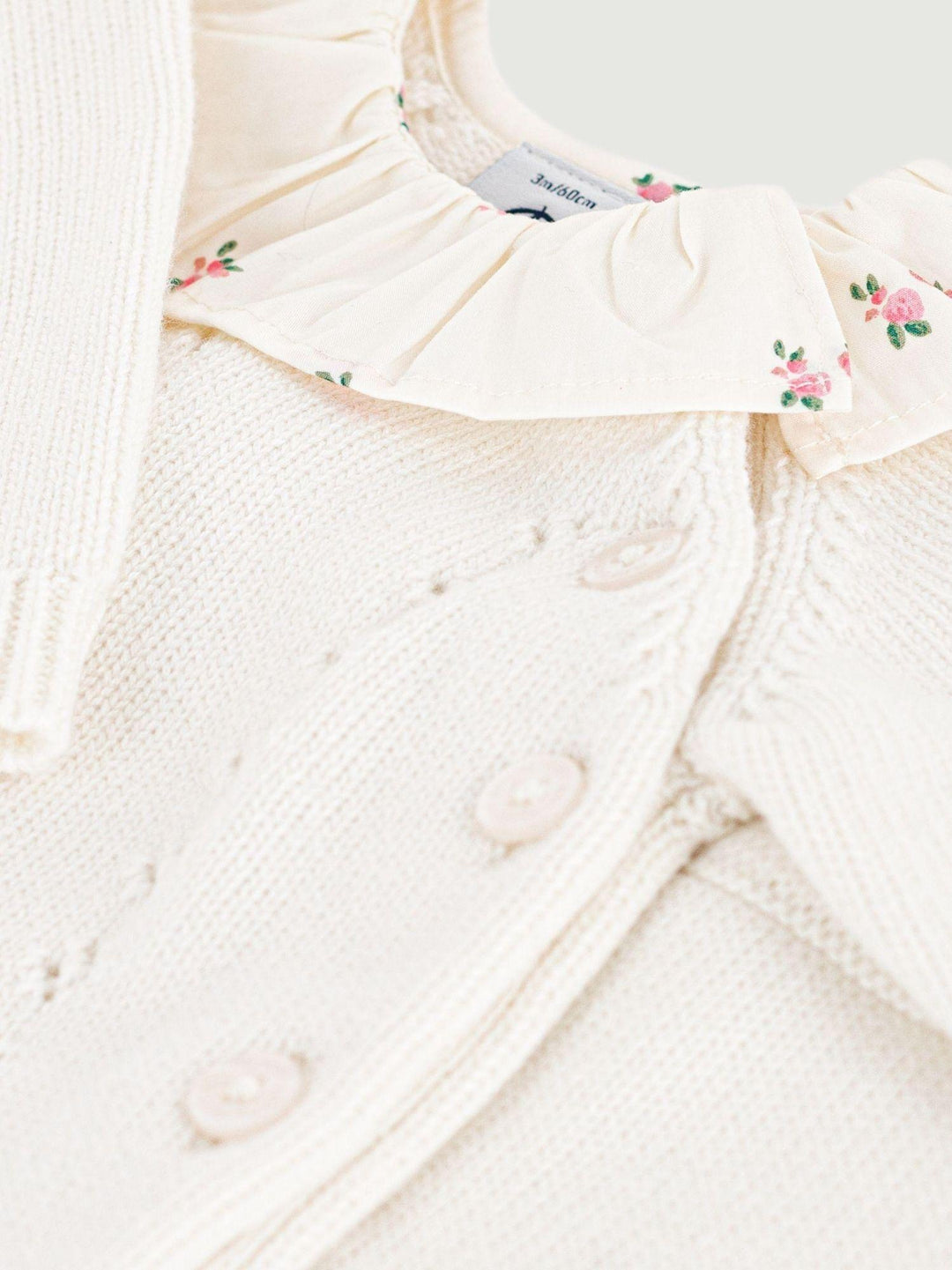 Completo in misto lana bianco traforato A0F14 01 PETIT BATEAU 