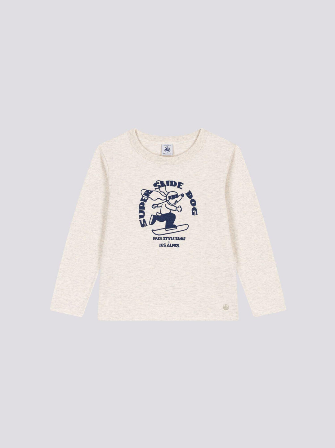 T-SHIRT MANICHE LUNGHE IN COTONE bambino A08IW 07 PETIT BATEAU 