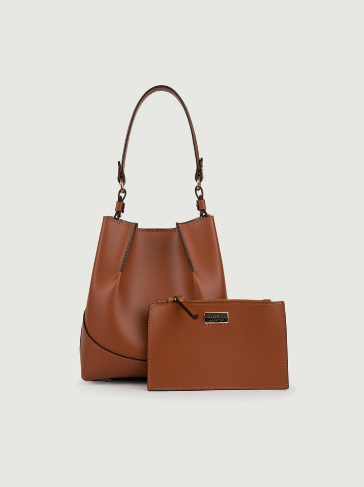 MINI SECCHIELLO IN PELLE MARRONE 389 CUOIO GIANNI NOTARO 