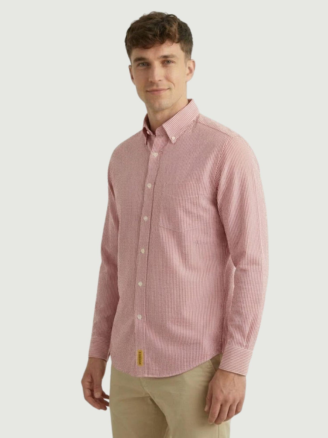 Camicia in cotone a righe bianche e rosse BRAD/SEB16S36 02 BAGGIES 
