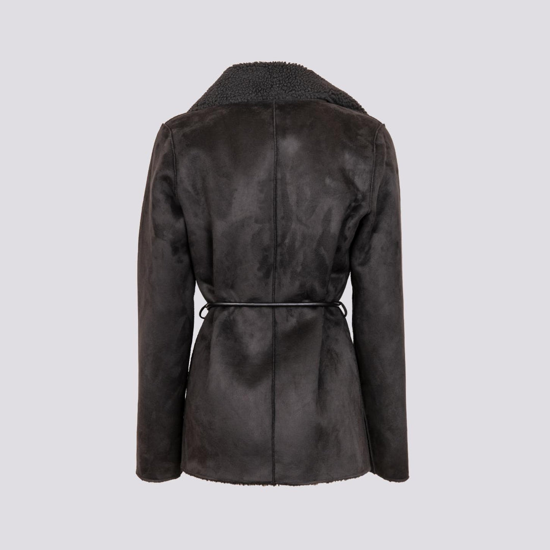 GIACCA KIMONO IN ECO-MONTONE  NERO B361MONT 024 ANDREA MORANDO 